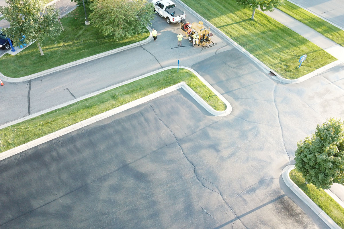Commercial lot sealcoat & striping